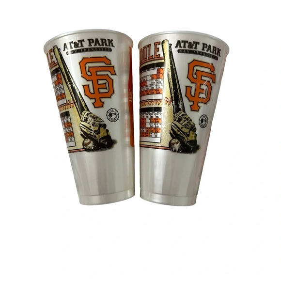 San Francisco Giants set of 2- 2009 Schedule tailgate cups - Picture 1 of 5